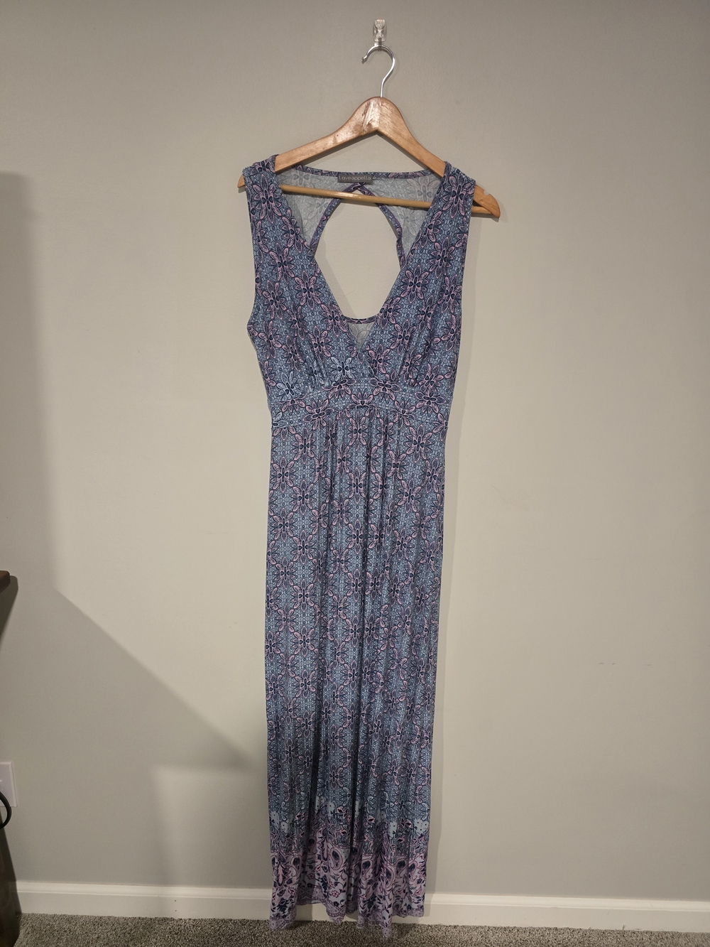 Loveappella Blue and Purple Maxi Dress